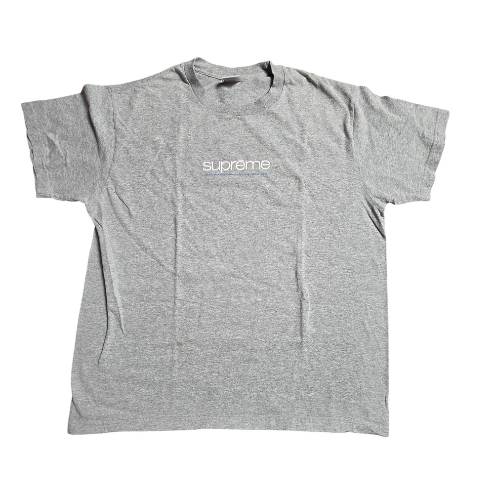 Supreme Five Boroughs Tee T-Shirt Mens M Heather Gray Short Sleeve NY NYC Basic